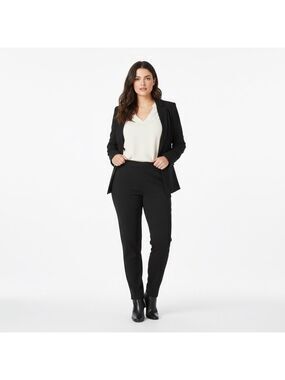 Nordstrom rack black pull on straight leg dress pants size XL ankle length